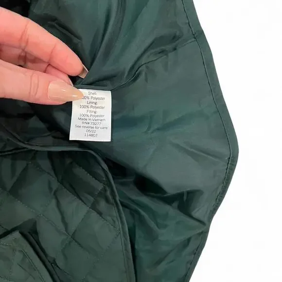 Dark Green Quilted Jacket - Picture 5 of 5